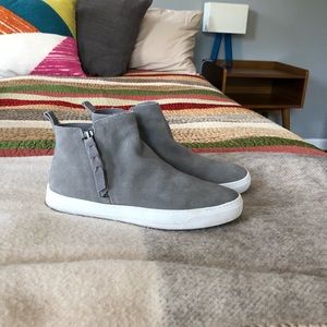 Dolce Vita Xia gray high top sneaker booties